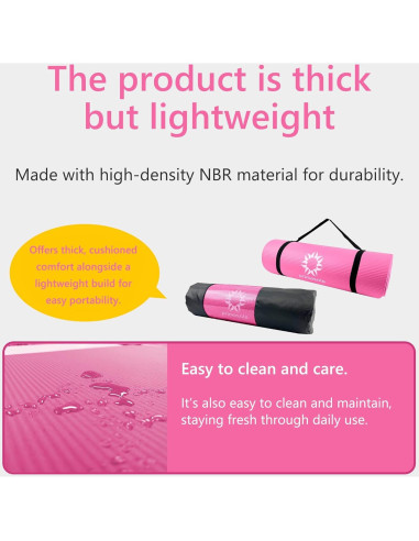 Mat de Yoga Primasole NBR Extra Grueso 1.27cm Antideslizante