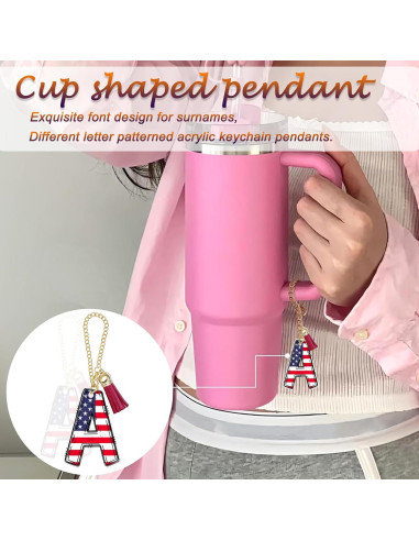 Encantos de Letras A-Z para Taza Stanley 40oz - Accesorios Personalizados