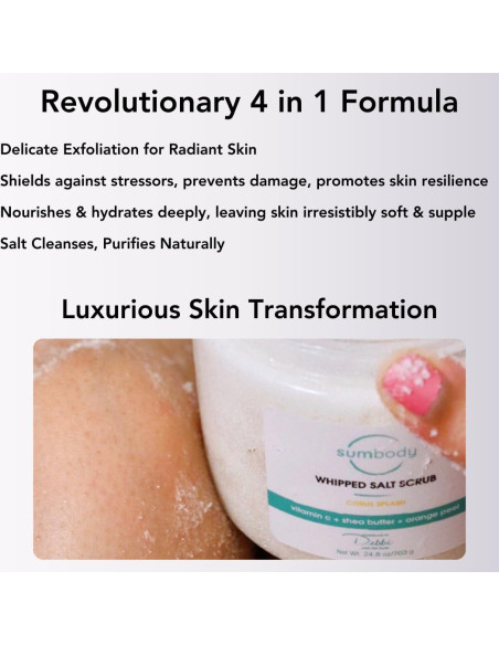Exfoliante de Sal Batido Sumbody 595g Splash Cítrico Hidratante