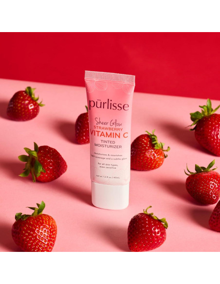 Hidratante Tinte Facial Purlisse Vitamina C Fresa 59 g