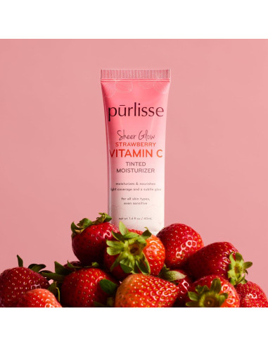 Hidratante Tinte Facial Purlisse Vitamina C Fresa 59 g