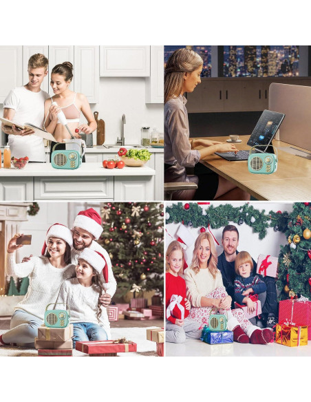 Altavoz Bluetooth Inalámbrico Retro Dosmix T8Mini Azul