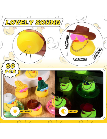 Conjunto de Patos de Goma Sratte 140 Pcs Brillantes para Baño Conjunto de Patos de Goma Sratte 140 Pcs Brillantes para Baño