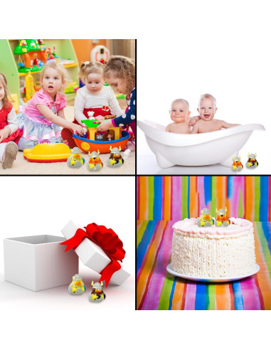 Set de 12 Patitos de Goma Vikingos - Decoración Fiesta Medieval