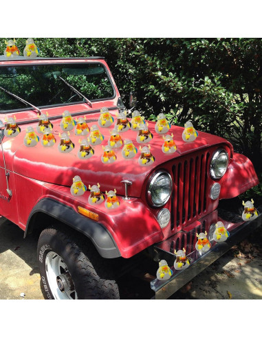 Set de 12 Patitos de Goma Vikingos - Decoración Fiesta Medieval