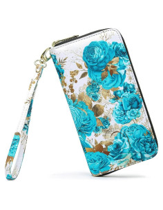 Cartera Bifold RFID para Mujeres Cambridge Blue 10.92x20.32cm