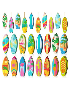Adornos de Madera Geelin 36 Pcs Verano Tabla de Surf