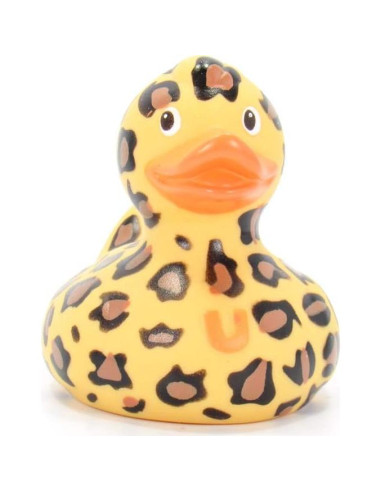 Pato de goma Leopardo Bud Duck - Mini 5.72x4.45 cm