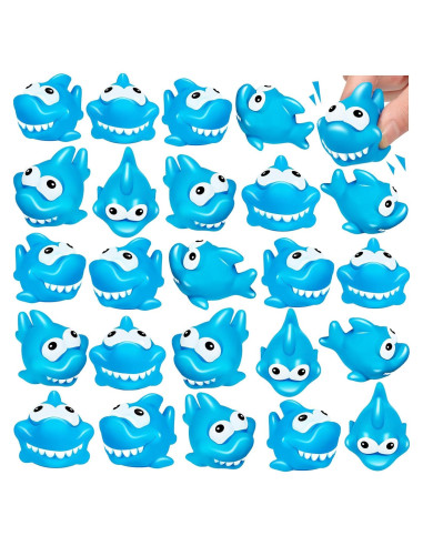 25 Juguetes de Baño Tiburones de Goma KFPPLXQ 5 cm