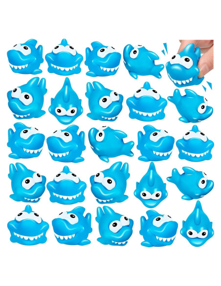 25 Juguetes de Baño Tiburones de Goma KFPPLXQ 5 cm
