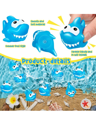 25 Juguetes de Baño Tiburones de Goma KFPPLXQ 5 cm