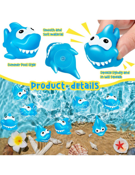 25 Juguetes de Baño Tiburones de Goma KFPPLXQ 5 cm
