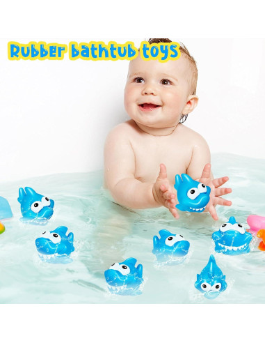 25 Juguetes de Baño Tiburones de Goma KFPPLXQ 5 cm