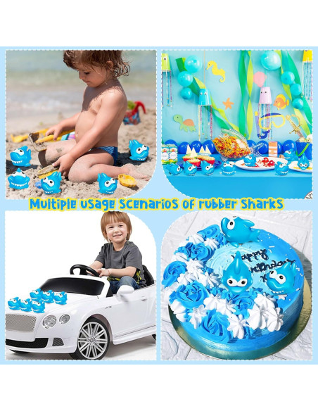 25 Juguetes de Baño Tiburones de Goma KFPPLXQ 5 cm