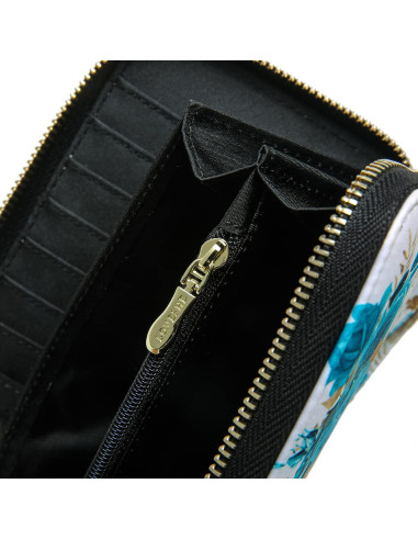 Cartera Bifold RFID para Mujeres Cambridge Blue 10.92x20.32cm