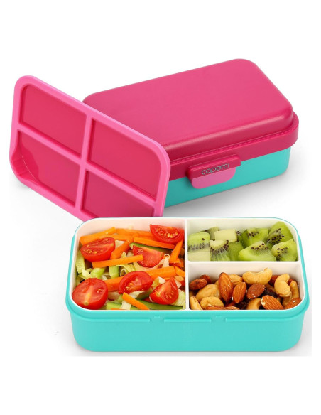 Caja Bento Pequeña Caperci 3 Compartimentos a Prueba de Fugas