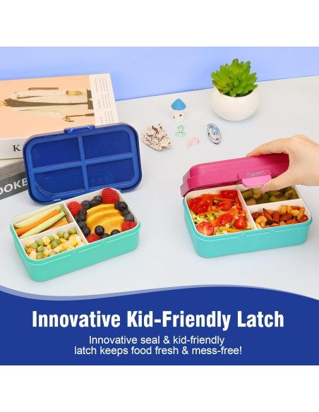 Caja Bento Pequeña Caperci 3 Compartimentos a Prueba de Fugas