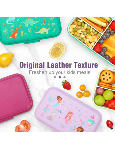 Caja Bento Pequeña Caperci 3 Compartimentos a Prueba de Fugas