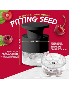 Deshuesador de Cereza COKSDUPID 7 Agujeros Negro 2