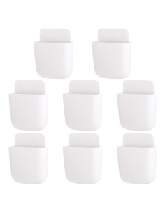 Soporte para Control Remoto Tecbeauty 8 Pcs Blanco Organizador