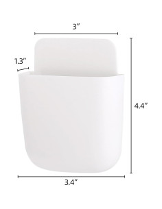 Soporte para Control Remoto Tecbeauty 8 Pcs Blanco Organizador 2