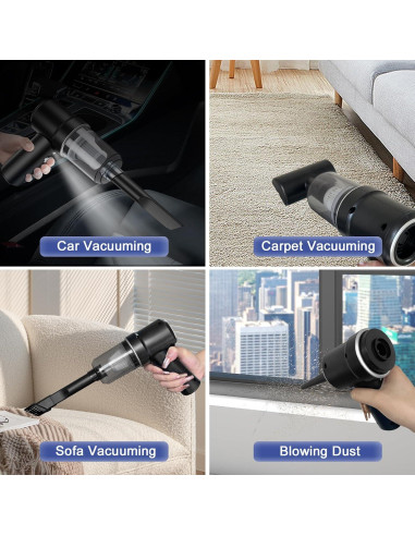 Aspiradora de Mano Inalámbrica AOLWEEC 120W 9000PA Negra