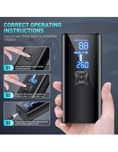 Compresor de Aire Portátil GJOSYOI P015 150PSI 25000mAh 2