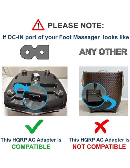 Adaptador de CA HQRP para Masajeador de Pies Shiatsu Miko