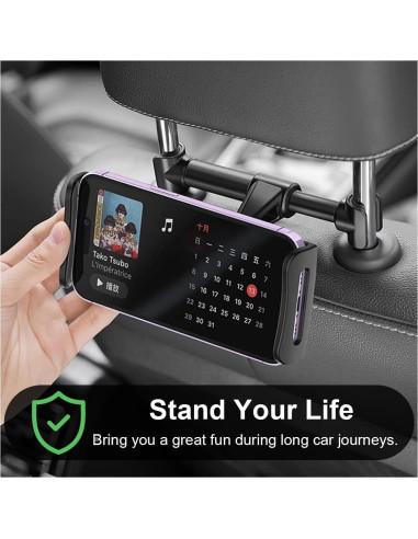 Soporte para Reposacabezas de Coche DUSCOKE Ajustable 360