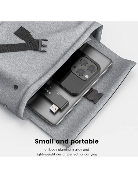 Hub USB 3.0 MOGOOD 4 Puertos Adaptador Multiport Negro