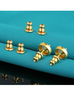 Respaldos de Pendientes de Oro Blanco 14k Catinee - 6 Piezas 2