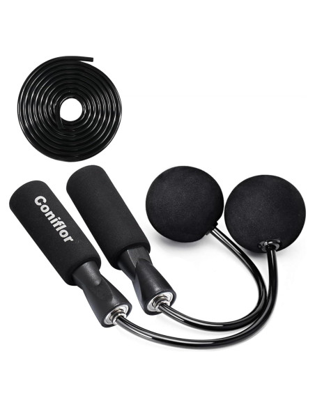 Cuerda de Salto 2 en 1 Coniflor - Sin Enredos y Ajustable