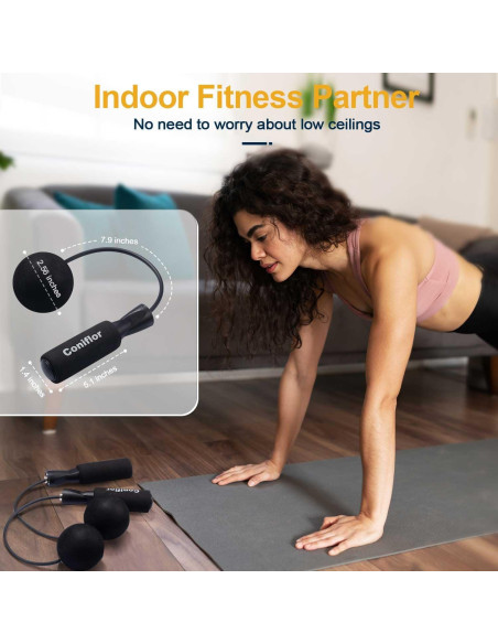 Cuerda de Salto 2 en 1 Coniflor - Sin Enredos y Ajustable