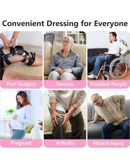 Calzador de Mango Largo Ajustable Rewkcy 90 cm para Personas Mayores