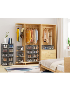 Organizador de Zapatos SIMPDIY 12 Cajas Apilables Transparentes 2