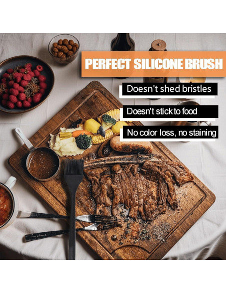 Brocha de Silicona Ortaco 4 Paquete para Hornear y Cocinar
