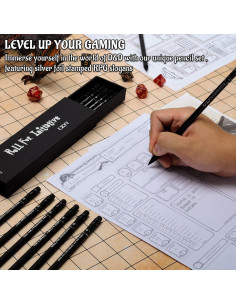 Juego de Lápices CZYY D&D 12 Piezas con Borrador 2