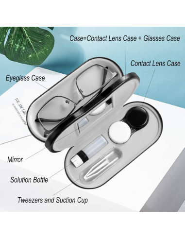 Estuche 2 en 1 AITIME para Lentes de Contacto y Gafas - Mármol