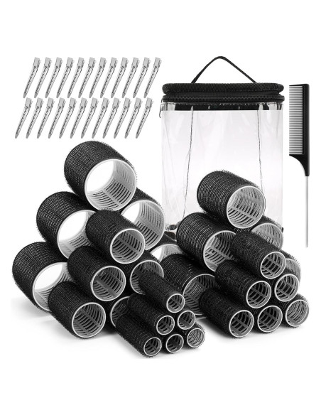 Juego de Rulos para Cabello Audab 56 Piezas con Clips y Bolsa
