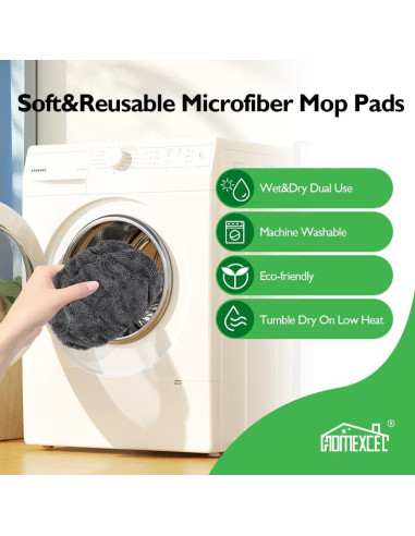Paños de Microfibra Reutilizables HOMEXCEL para Swiffer - 4 Unidades