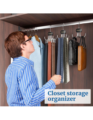 Perchero Organizador de Cinturones Lumigens Negro 1PCS