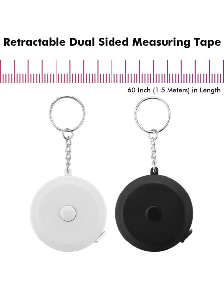 Cinta Métrica Retráctil VAXATO 1.5M Doble Cara 2PCS