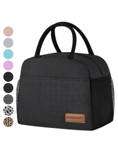 Bolsa de Almuerzo Aislante Douyadady Negra 27.4x16x22.4cm