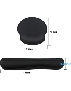 Almohadilla para Muñeca de Teclado y Ratón Poualss - Espuma Viscoelástica 2