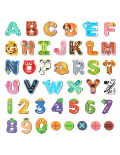 Letras Magnéticas MOWPOG 26 Piezas Alfabeto Animal Educativo
