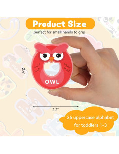 Letras Magnéticas MOWPOG 26 Piezas Alfabeto Animal Educativo 2