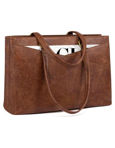 Bolsa Tote LOVEVOOK para Laptop 15.6" Marrón Retro