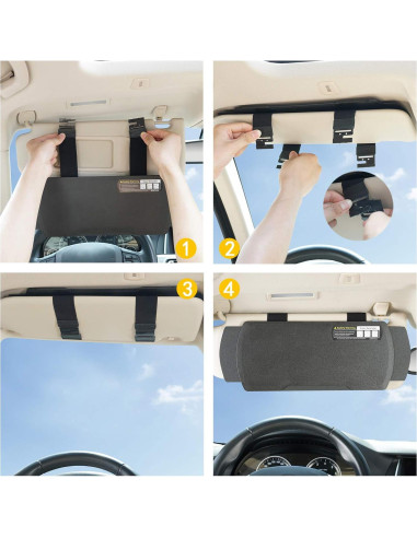 Extensor de Sombra para Visera de Coche WANPOOL WP-6 Negro