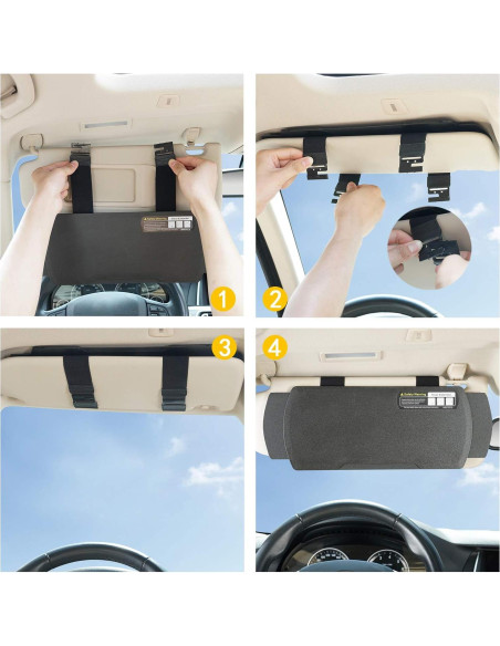 Extensor de Sombra para Visera de Coche WANPOOL WP-6 Negro