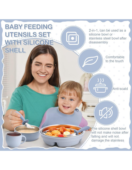 Conjunto de Platos y Utensilios para Niños Nuogo 6 Piezas